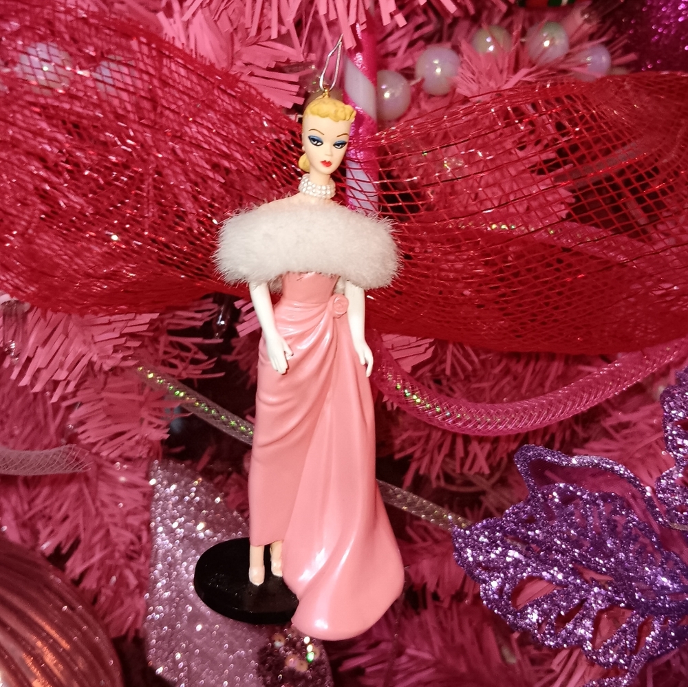 1996 VINTAGE BARBIE DOLL ENCHANTED EVENING CHRISTMAS TREE ORNAMENT - Picture 8 of 13